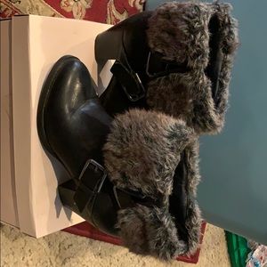 Wore once. Size 9 bootie heels from JustFab